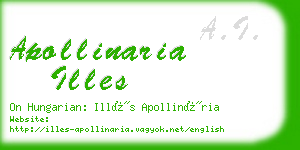 apollinaria illes business card